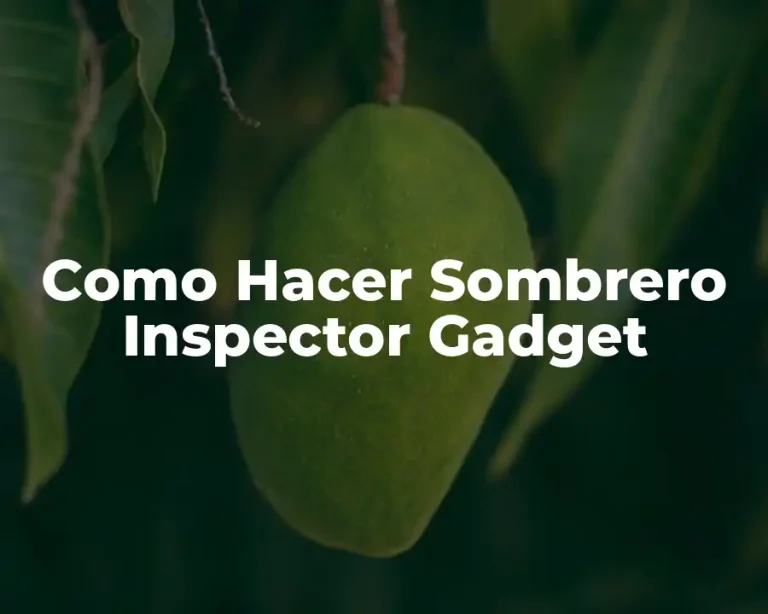 Como Hacer Sombrero Inspector Gadget