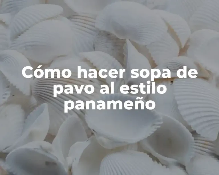 Cómo hacer sopa de pavo al estilo panameño