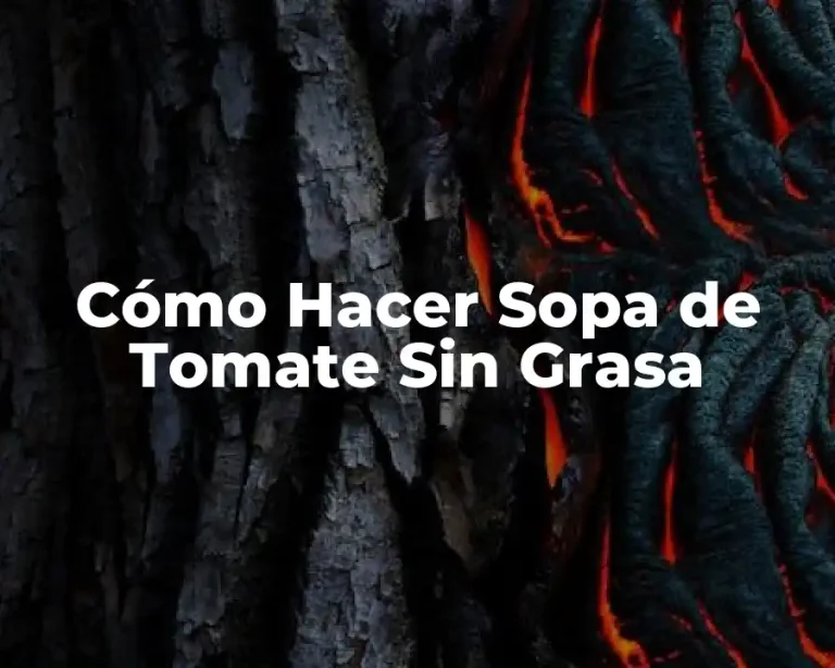 Cómo Hacer Sopa de Tomate Sin Grasa