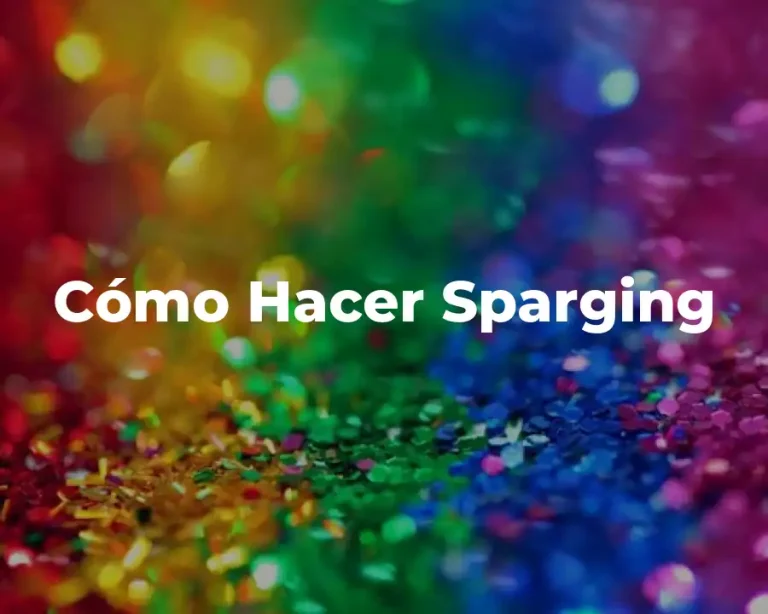 Cómo Hacer Sparging