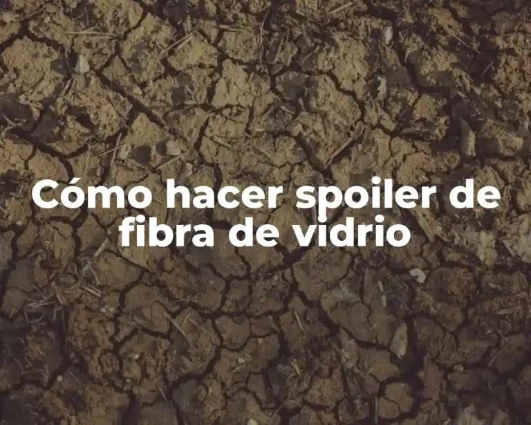 Cómo hacer spoiler de fibra de vidrio