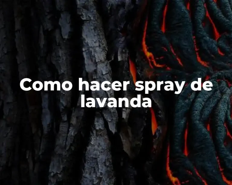 Como hacer spray de lavanda