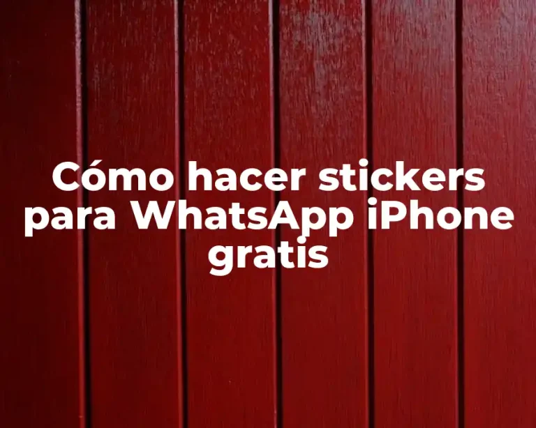 Cómo hacer stickers para WhatsApp iPhone gratis