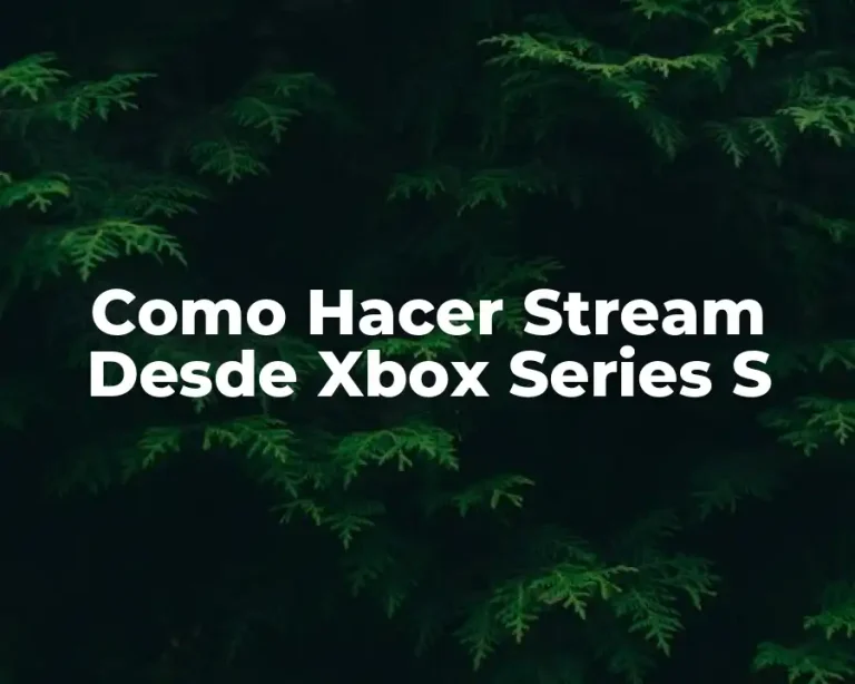 Como Hacer Stream Desde Xbox Series S