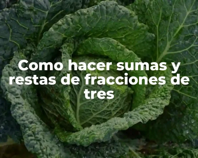Como hacer sumas y restas de fracciones de tres