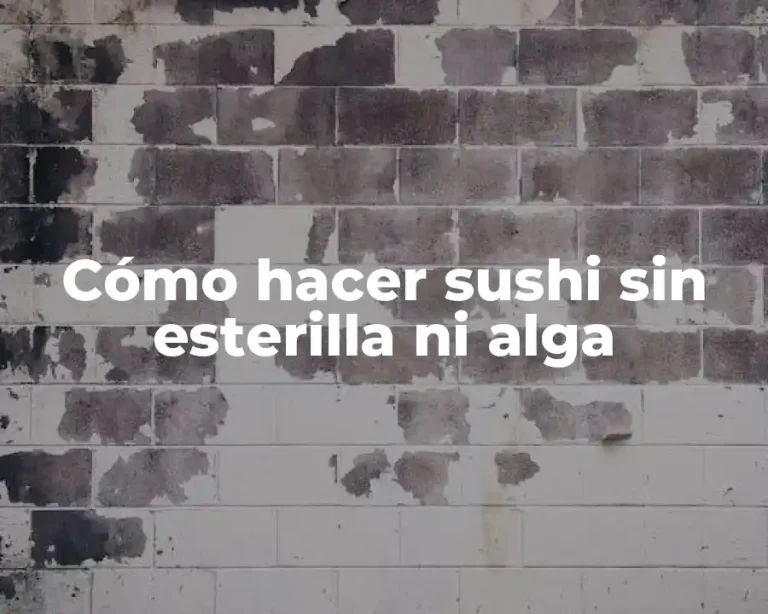 Cómo hacer sushi sin esterilla ni alga