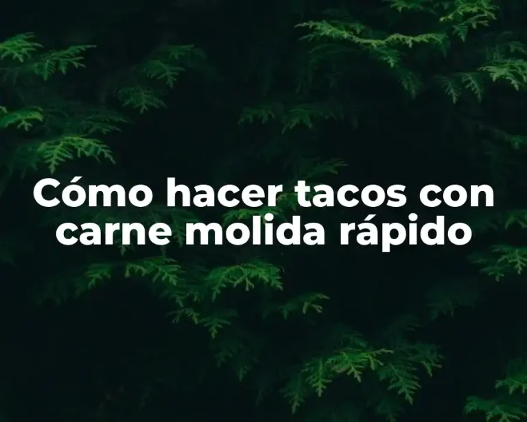 Cómo hacer tacos con carne molida rápido