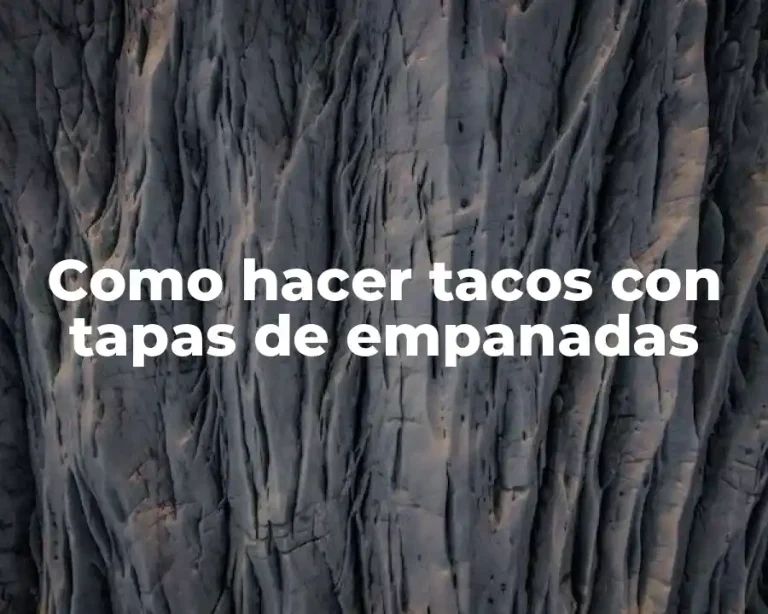 Como hacer tacos con tapas de empanadas