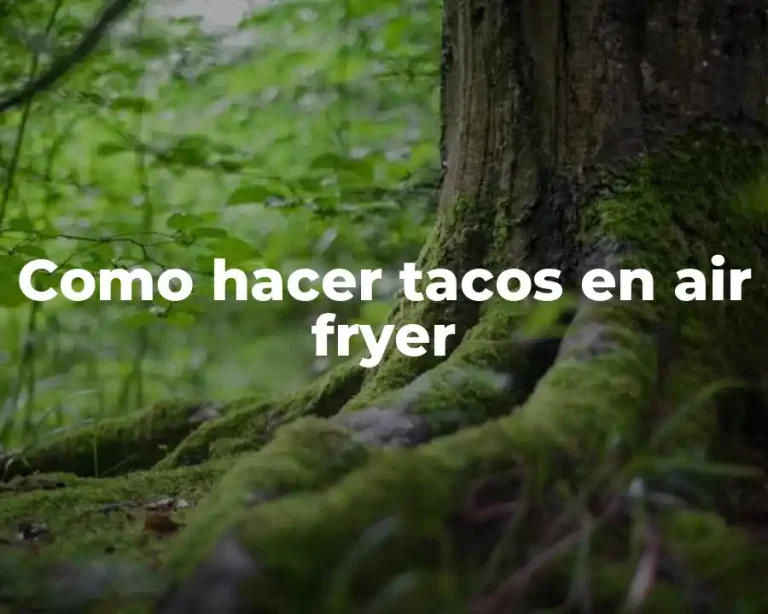 Como hacer tacos en air fryer