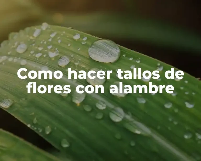 Como hacer tallos de flores con alambre