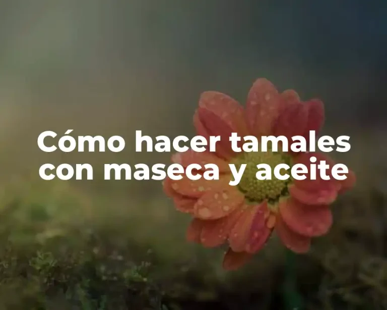 Cómo hacer tamales con maseca y aceite