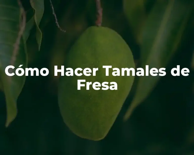 Cómo Hacer Tamales de Fresa