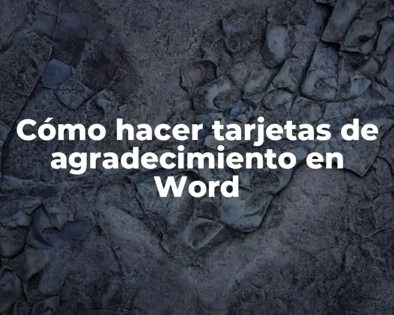Cómo hacer tarjetas de agradecimiento en Word