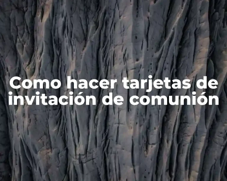 Como hacer tarjetas de invitación de comunión
