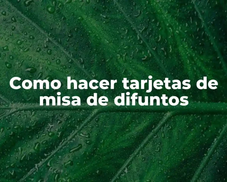 Como hacer tarjetas de misa de difuntos