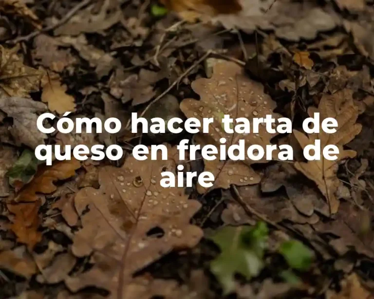 Cómo hacer tarta de queso en freidora de aire