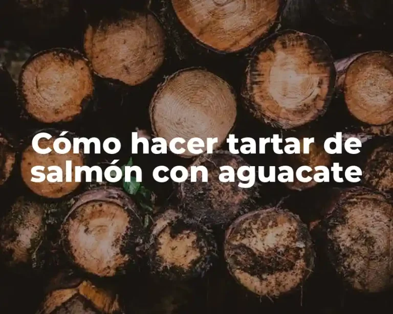 Cómo hacer tartar de salmón con aguacate