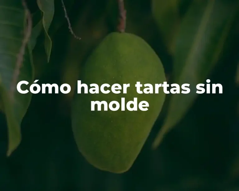 Cómo hacer tartas sin molde
