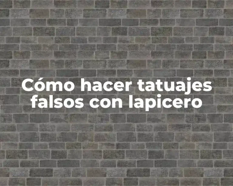 Cómo hacer tatuajes falsos con lapicero
