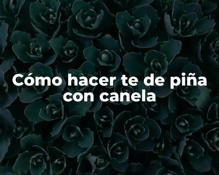 Cómo hacer te de piña con canela