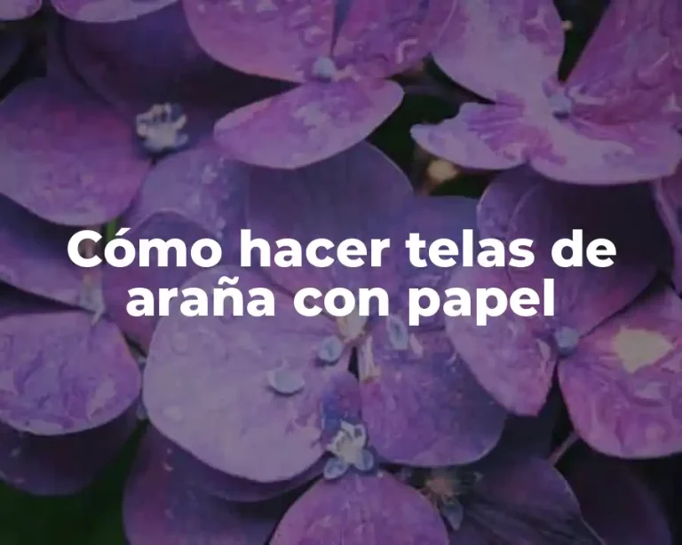 Cómo hacer telas de araña con papel