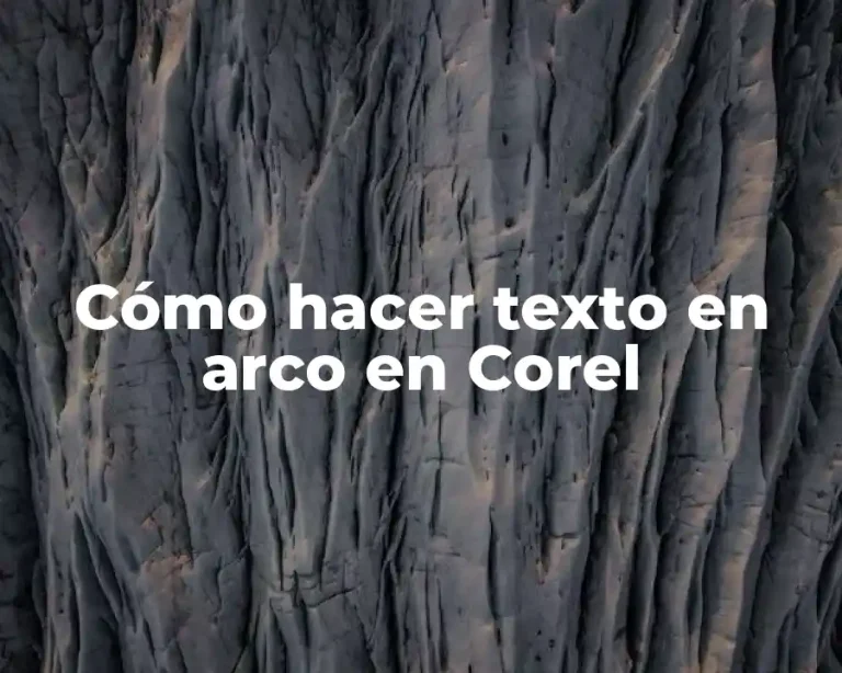 Cómo hacer texto en arco en Corel