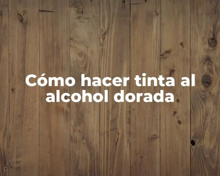 Cómo hacer tinta al alcohol dorada