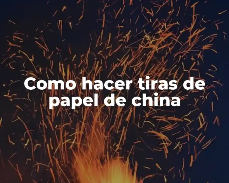 Como hacer tiras de papel de china