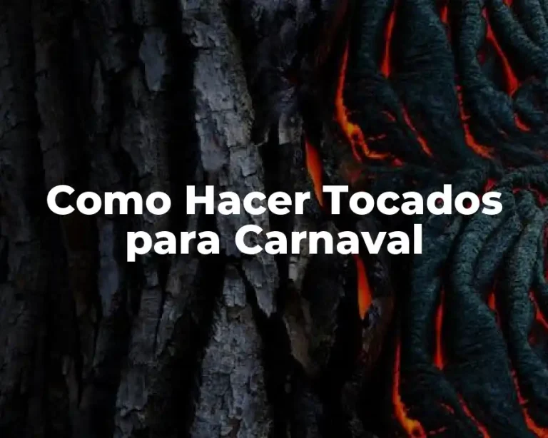 Como Hacer Tocados para Carnaval
