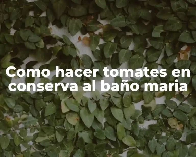 Como hacer tomates en conserva al baño maria