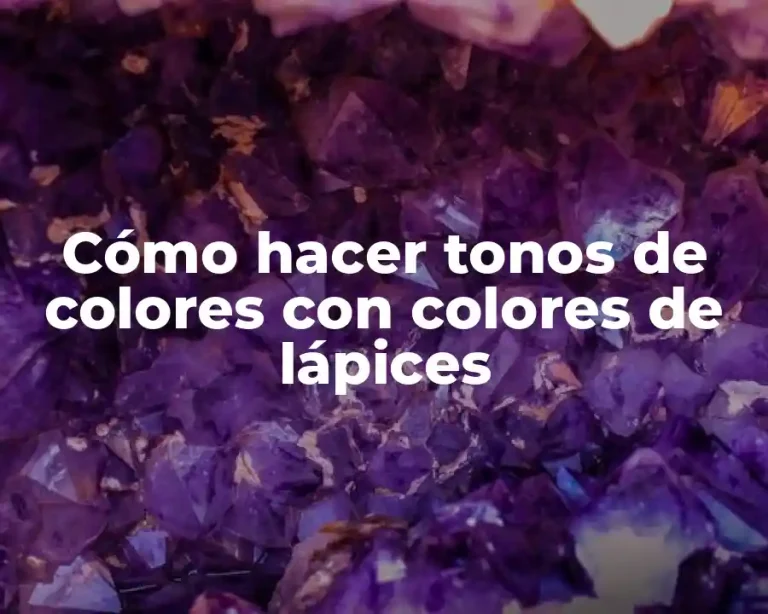 Cómo hacer tonos de colores con colores de lápices