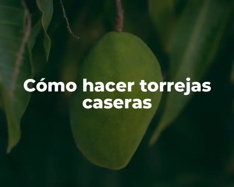 Cómo hacer torrejas caseras