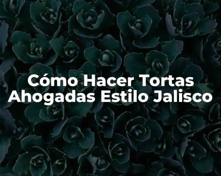 Cómo Hacer Tortas Ahogadas Estilo Jalisco