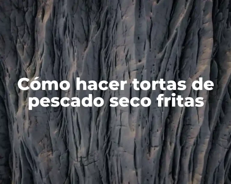 Cómo hacer tortas de pescado seco fritas