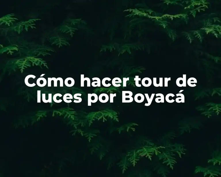 Cómo hacer tour de luces por Boyacá