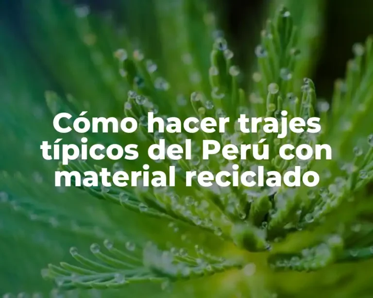Cómo hacer trajes típicos del Perú con material reciclado
