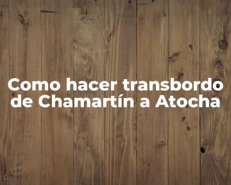 Como hacer transbordo de Chamartín a Atocha