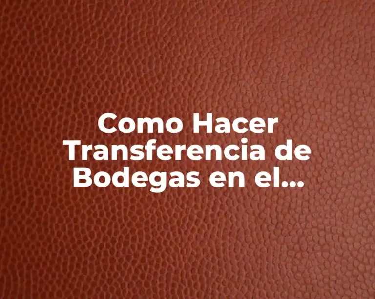 Como Hacer Transferencia de Bodegas en el Peachtree