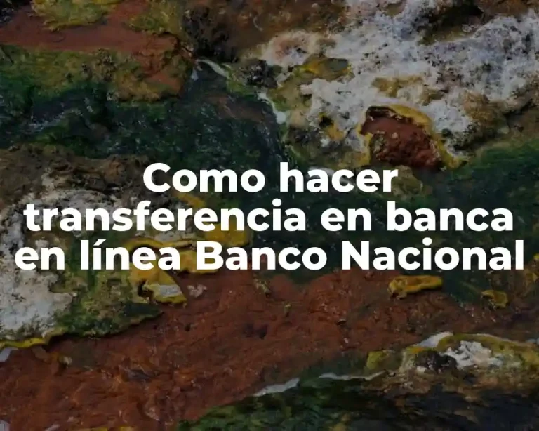 Como hacer transferencia en banca en línea Banco Nacional
