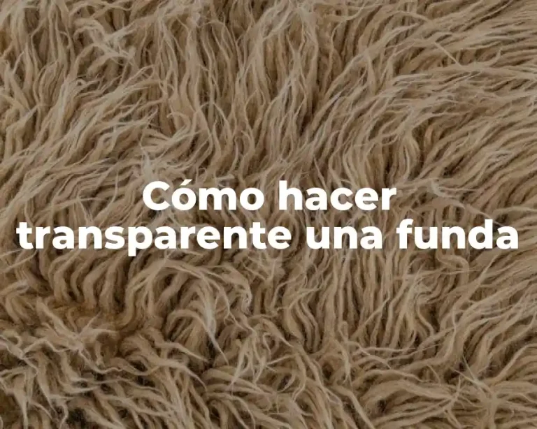 Cómo hacer transparente una funda