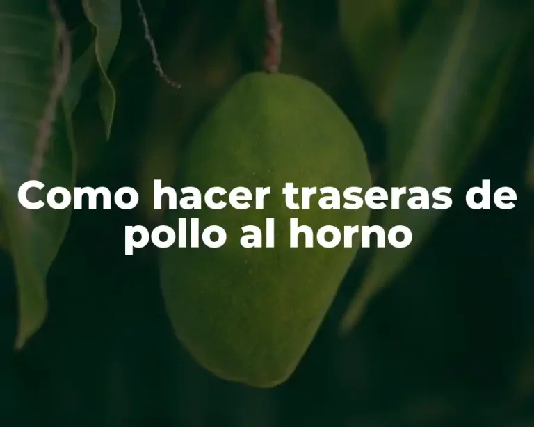 Como hacer traseras de pollo al horno