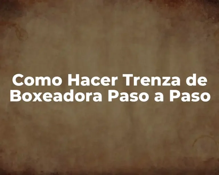 Como Hacer Trenza de Boxeadora Paso a Paso