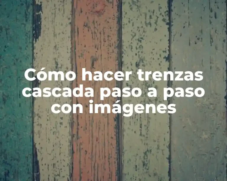 Cómo hacer trenzas cascada paso a paso con imágenes