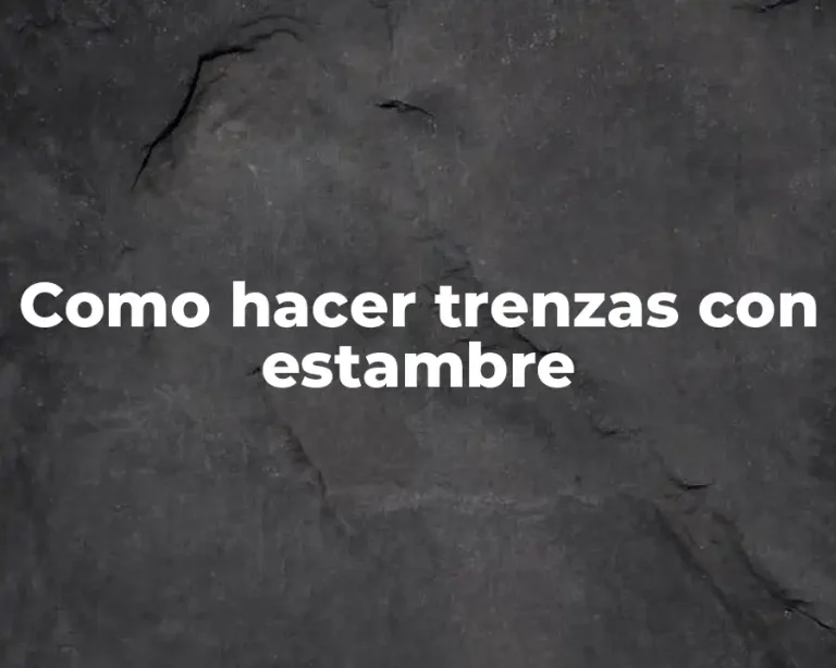 Como hacer trenzas con estambre