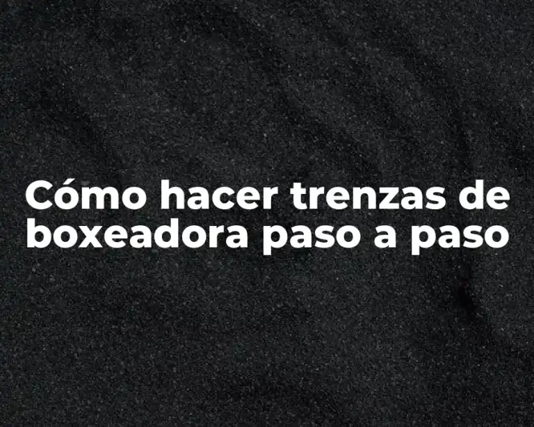 Cómo hacer trenzas de boxeadora paso a paso