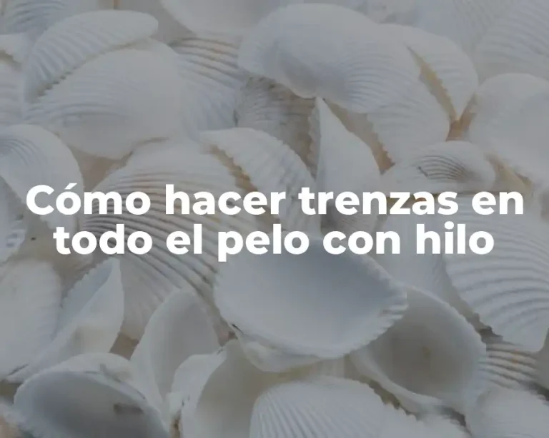 Cómo hacer trenzas en todo el pelo con hilo