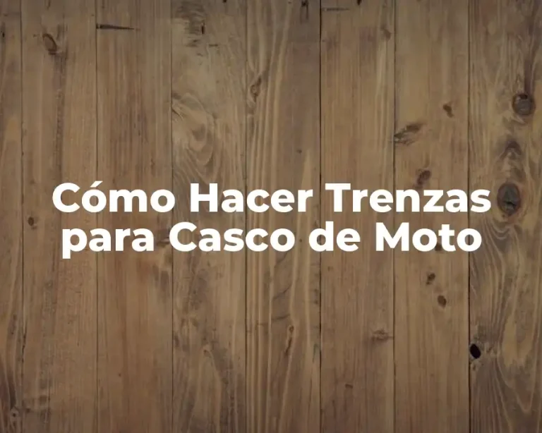 Cómo Hacer Trenzas para Casco de Moto