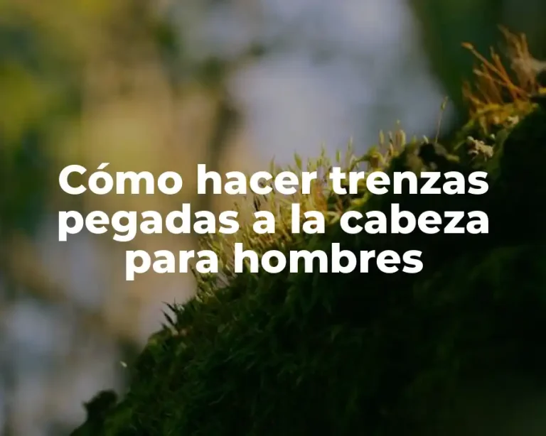 Cómo hacer trenzas pegadas a la cabeza para hombres