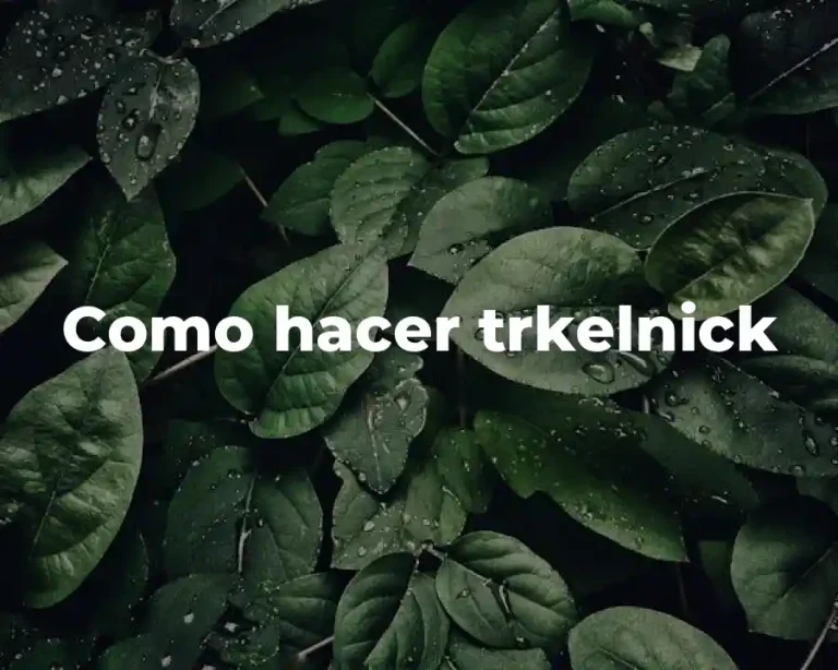 Como hacer trkelnick