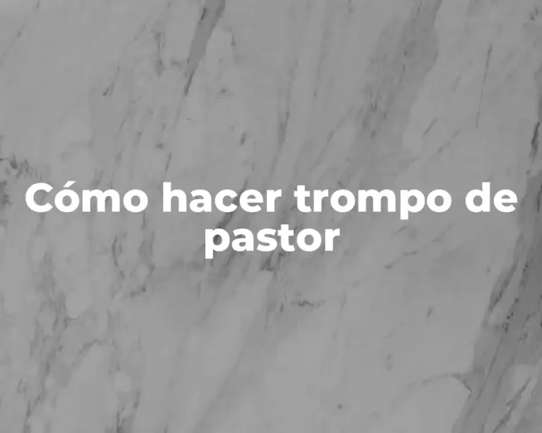 Cómo hacer trompo de pastor